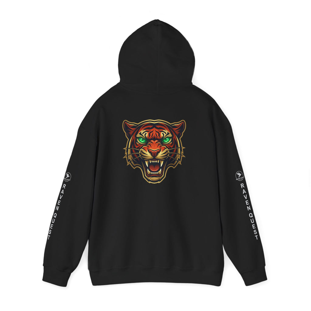 Roaring Tiger Hoodie — Graphic Pullover | Raven Quest Apparel