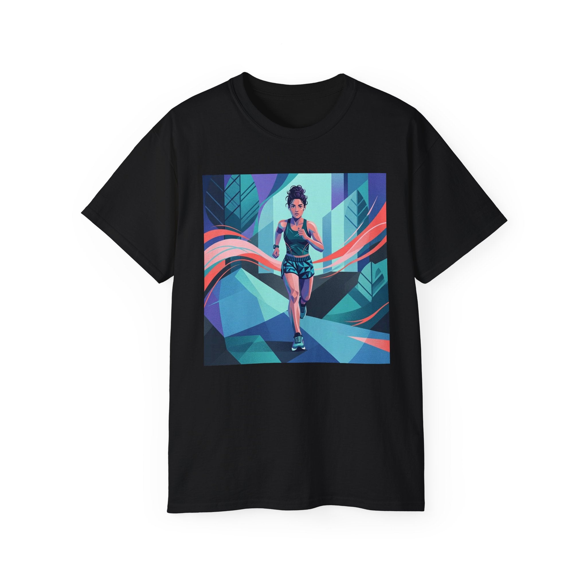 Female Jogger Art T-Shirt — Female Jogger  Graphic Tee