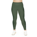 Plus Size Zen Mossy Green Mandala Leggings | Raven Quest Apparel