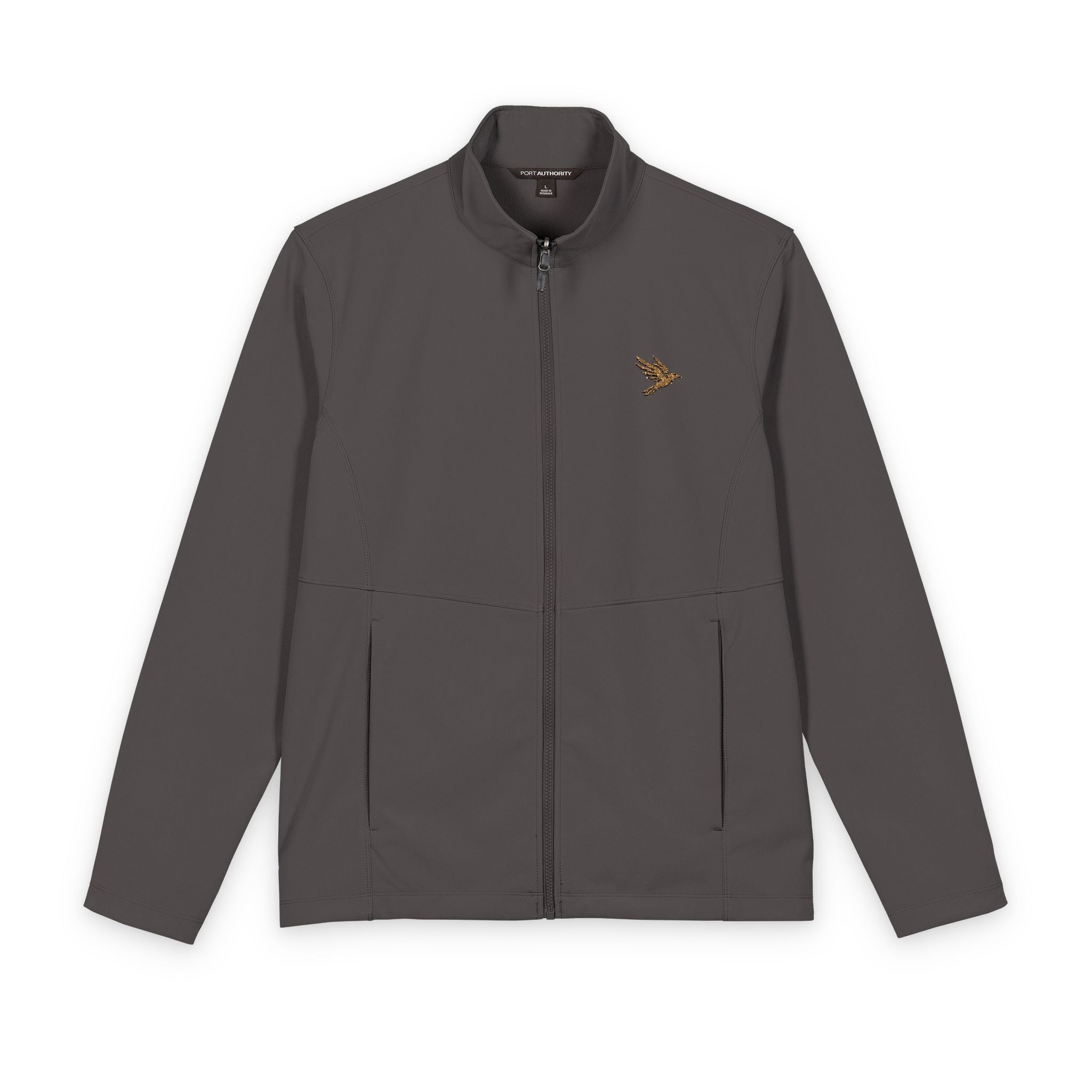 Men's Soft Shell Jacket - Small Raven Logo, Lightweight Windbreaker - Raven Quest Apparel