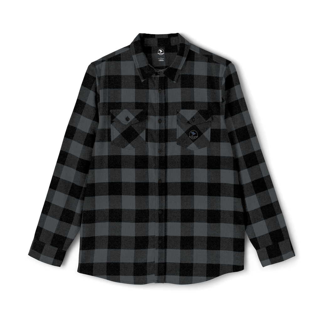 Black Gray Buffalo Plaid Flannel Shirt | Raven Quest