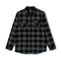 Black Gray Buffalo Plaid Flannel Shirt | Raven Quest
