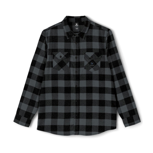 Black Gray Buffalo Plaid Flannel Shirt | Raven Quest - Raven Quest Apparel