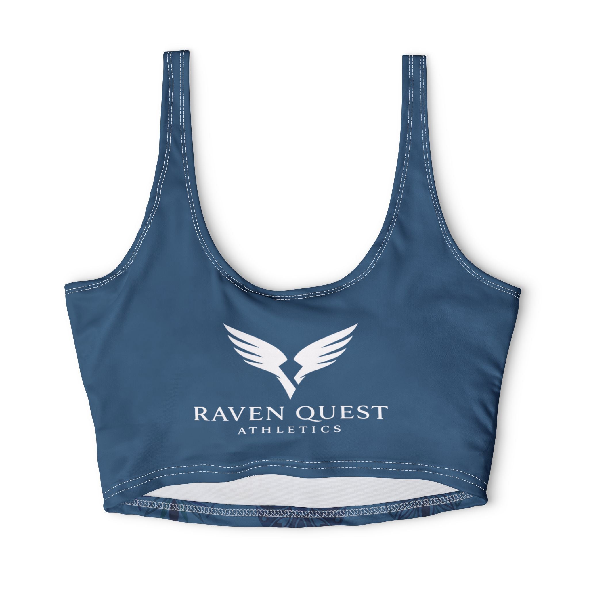 Raven Quest Athletic Blue Floral Sports Bra