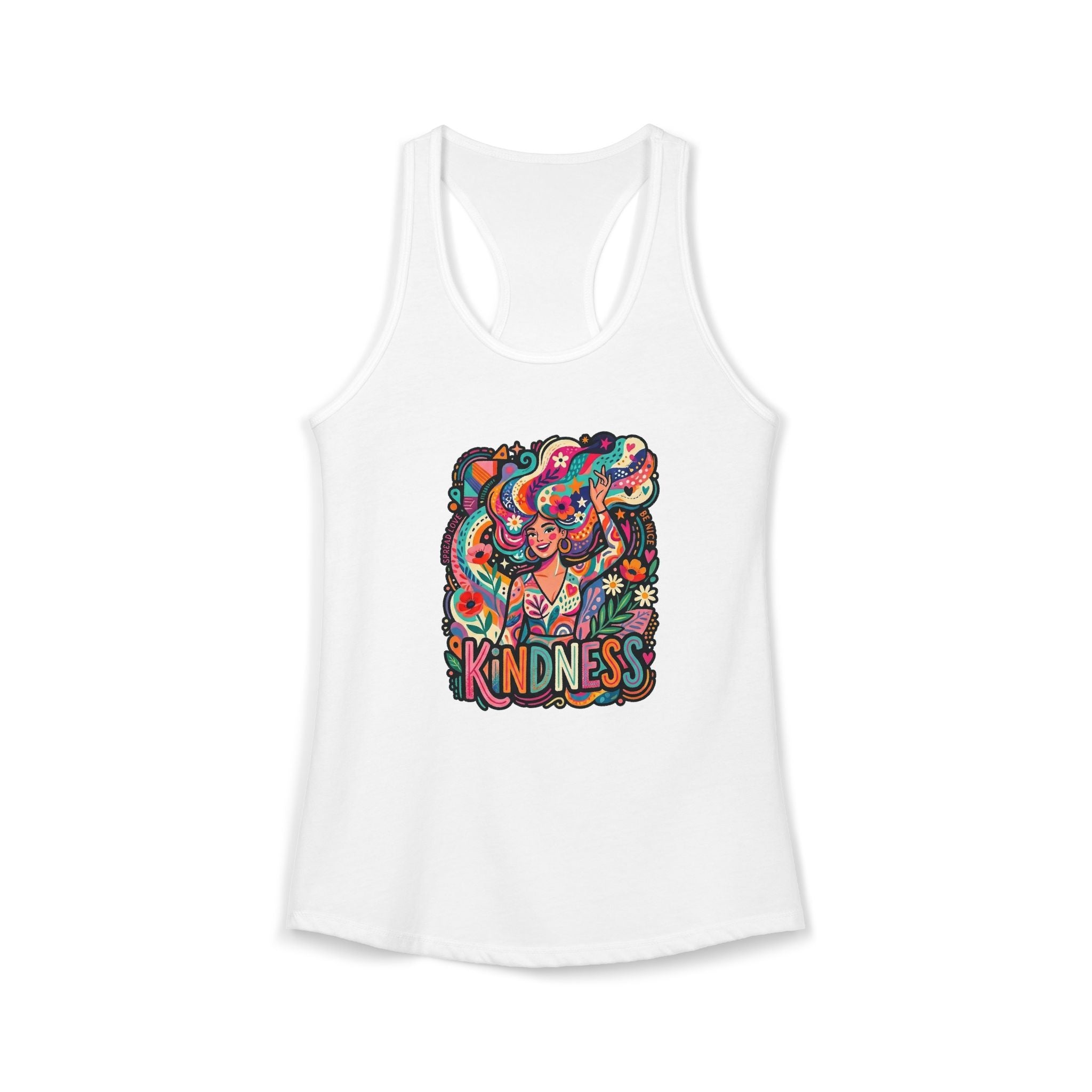 Kindness Women's Ideal Graphic Racerback Tank | Raven Quest - Raven Quest Apparel