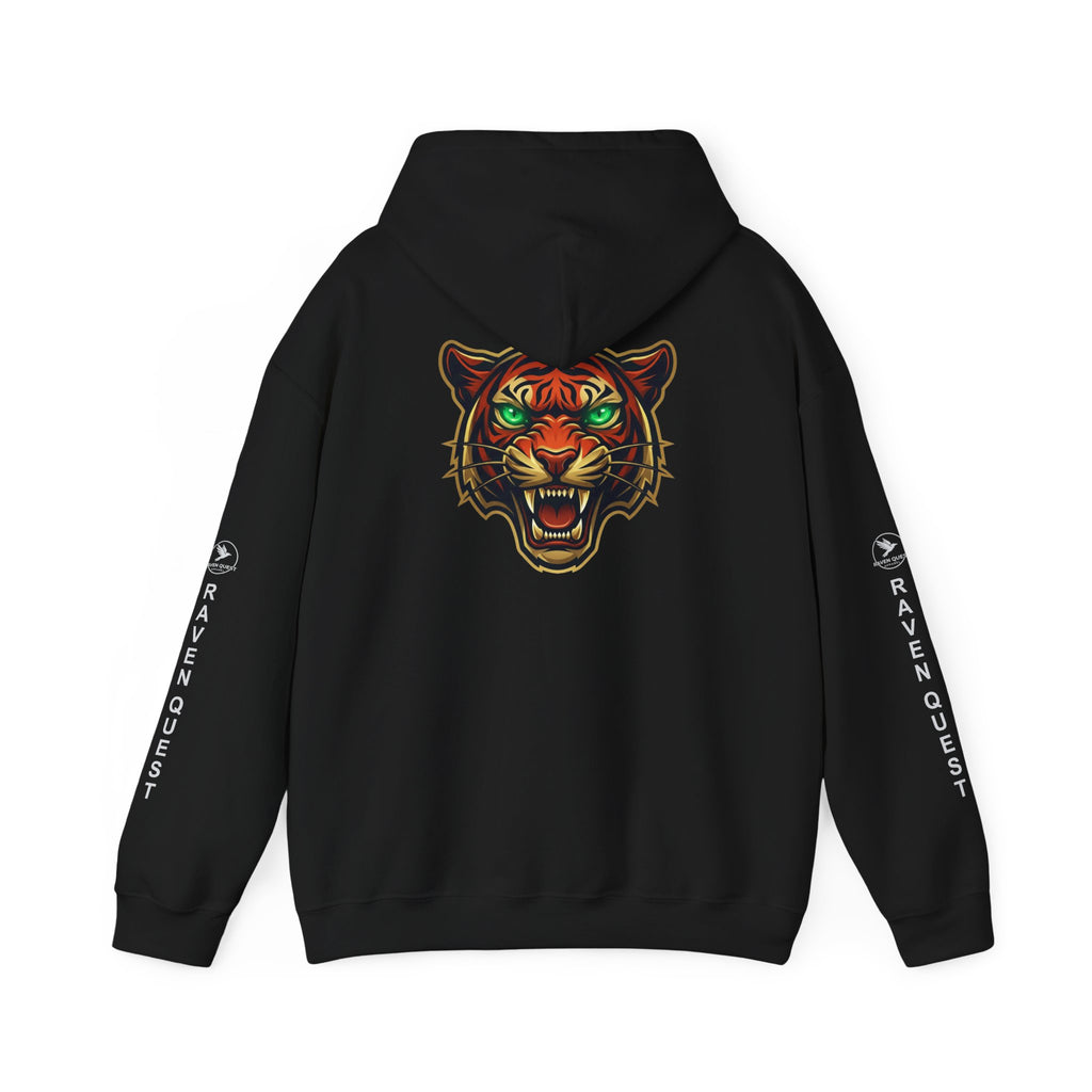 Roaring Tiger Hoodie — Graphic Pullover | Raven Quest Apparel