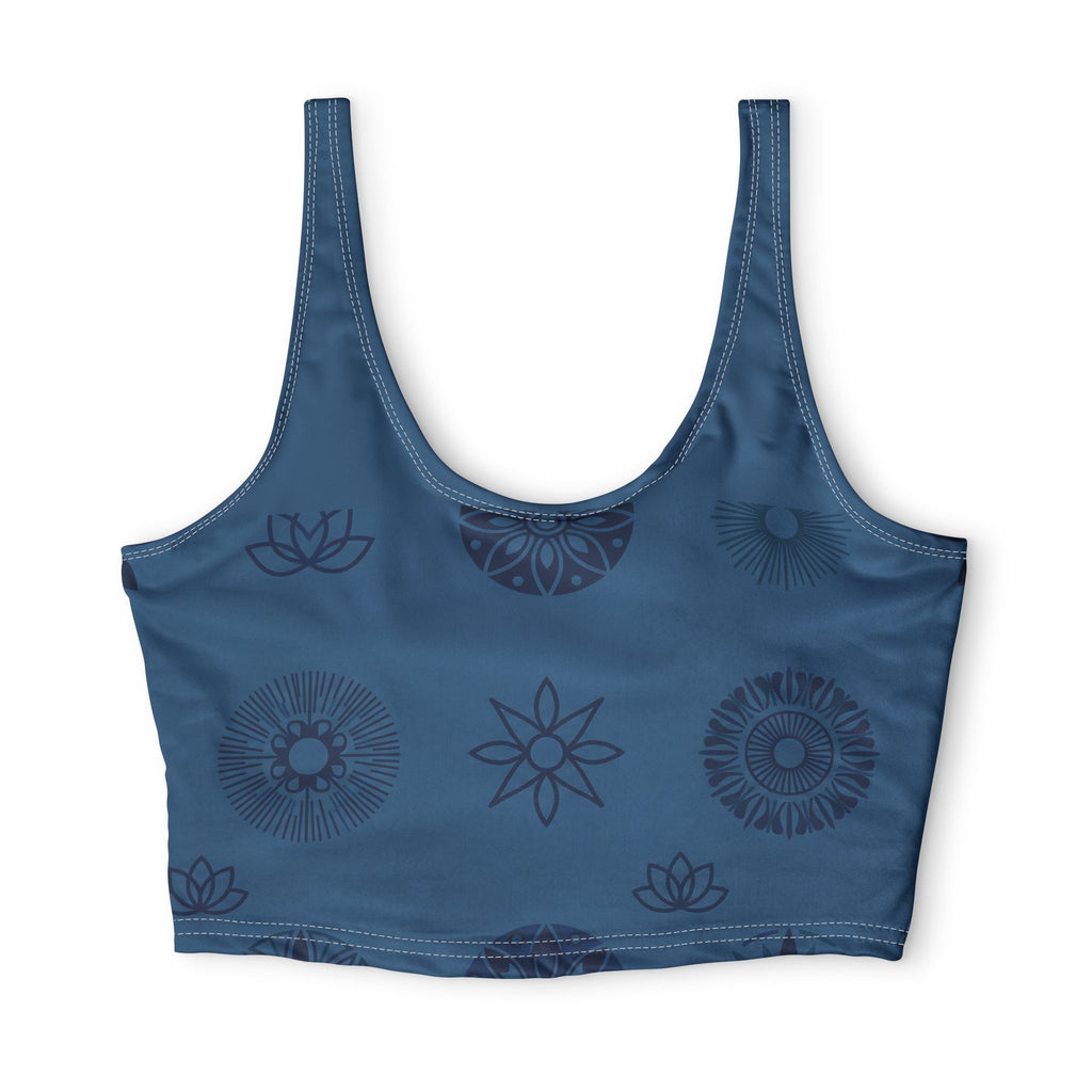 Raven Quest Athletic Blue Floral Sports Bra