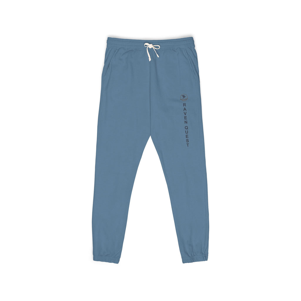 Garment-Dyed Sweatpants — Vertical “Raven ” Side Print