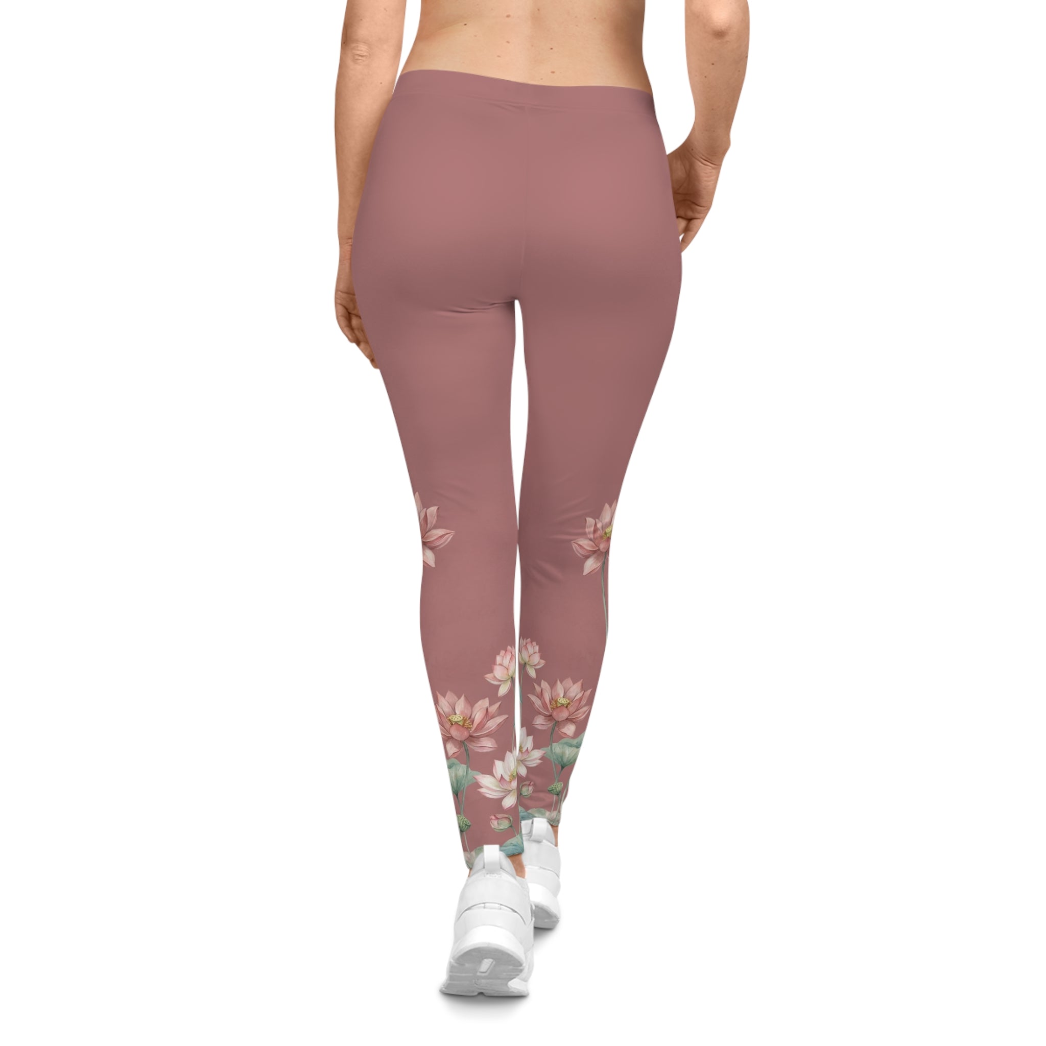Lotus Athletic Leggings — Dusty Rose Women’s Leggings | Raven Quest Apparel
