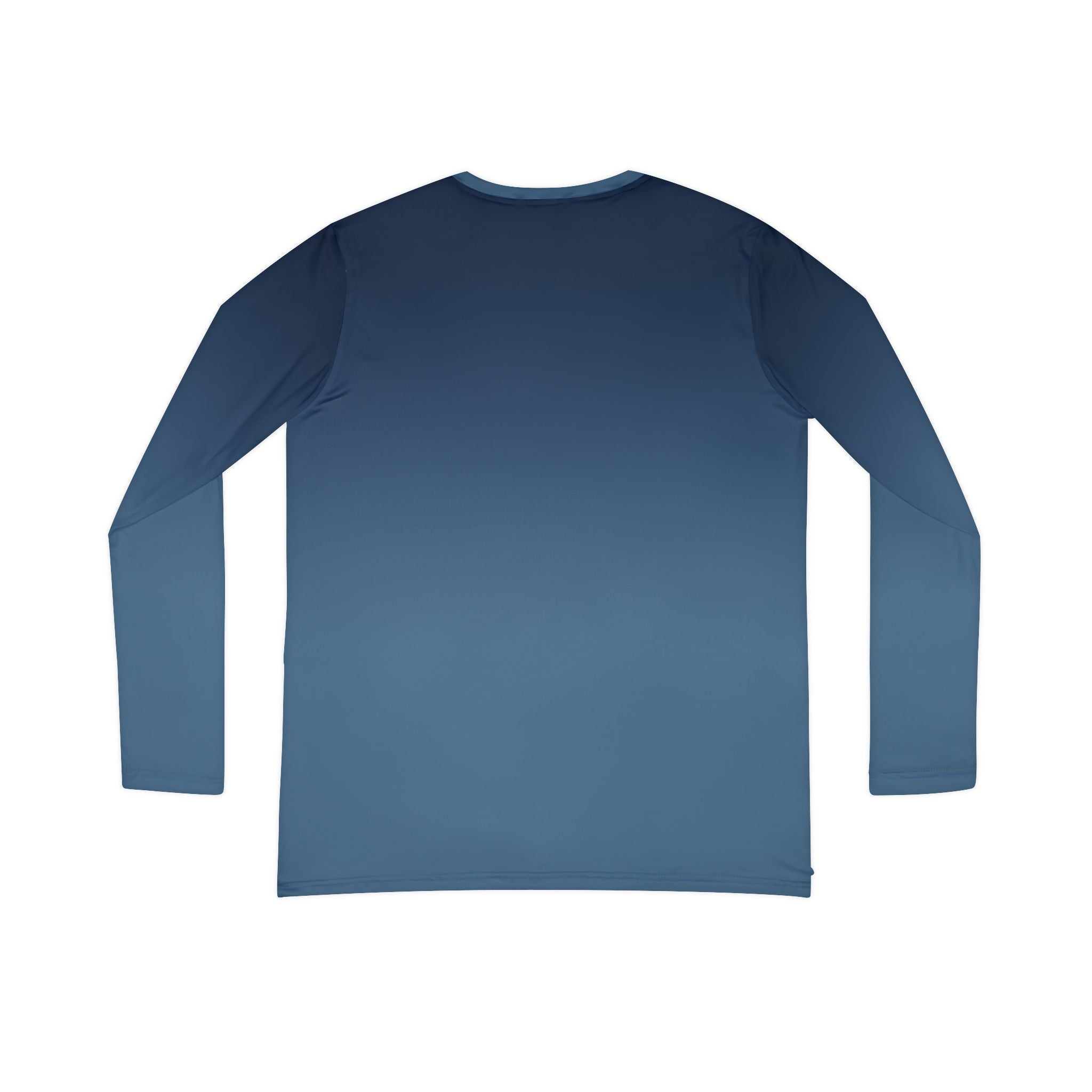 Women's V-Neck Long Sleeve Shirt - Gradient Blue All-Over Print