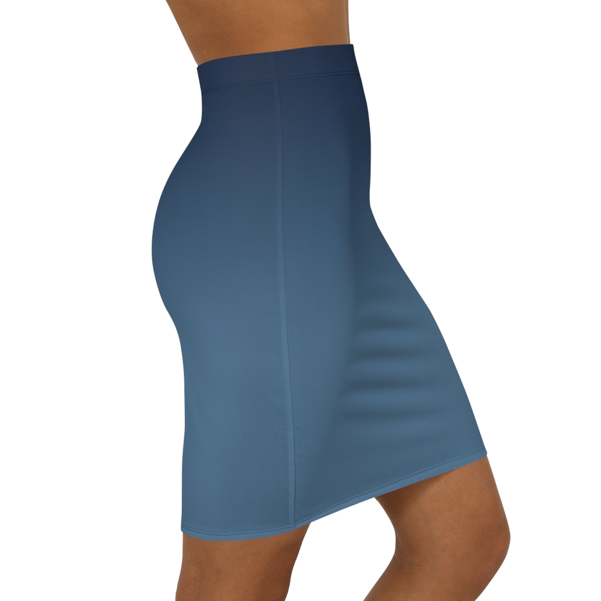 Midnight Pencil Skirt — Women's Mid-Waist Slim Fit