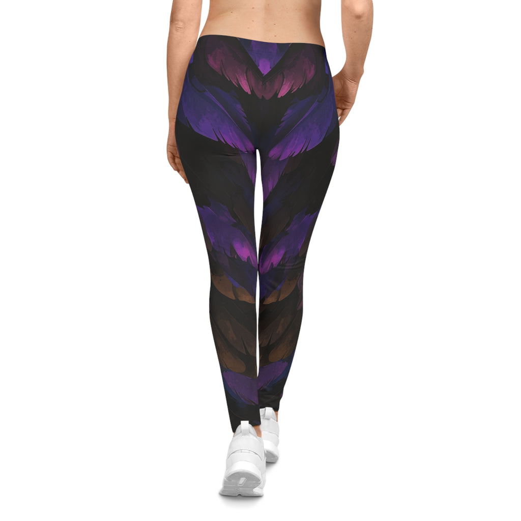 Raven Athletic Fashion Leggings — Purple Black | Raven Quest Apparel