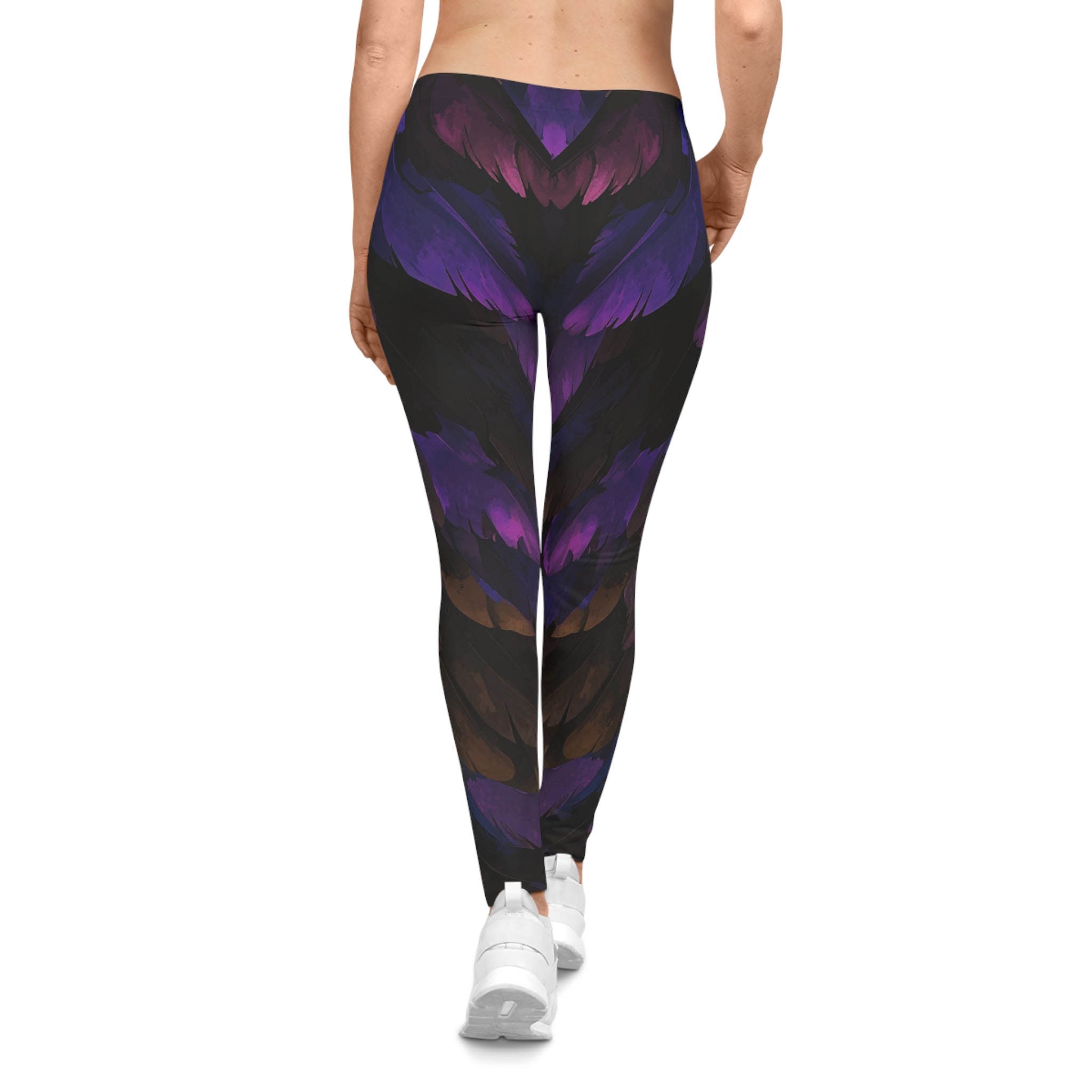 Raven Athletic Fashion Leggings — Purple Black | Raven Quest Apparel