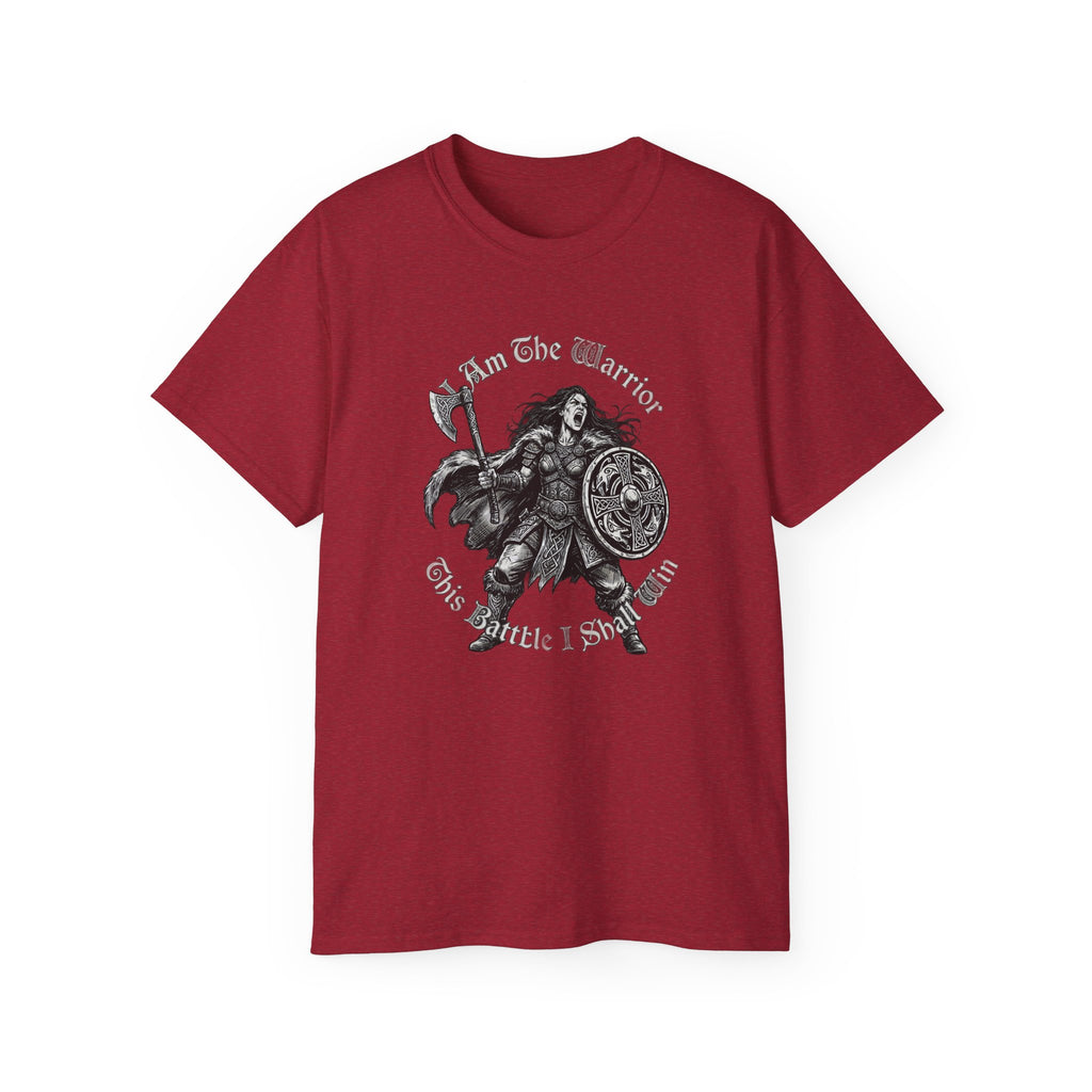 Warrior Shield T-Shirt — "I Am The Warrior, This Battle I Shall Win"