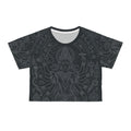 The Devine Goddess Crop Tee — Dark Mystic All-Over Print