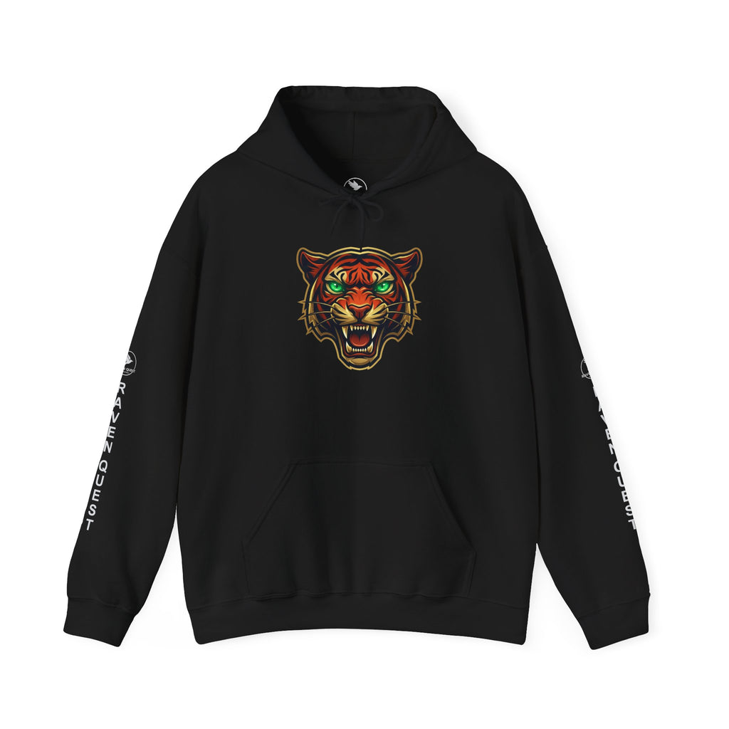 Roaring Tiger Hoodie — Graphic Pullover | Raven Quest Apparel