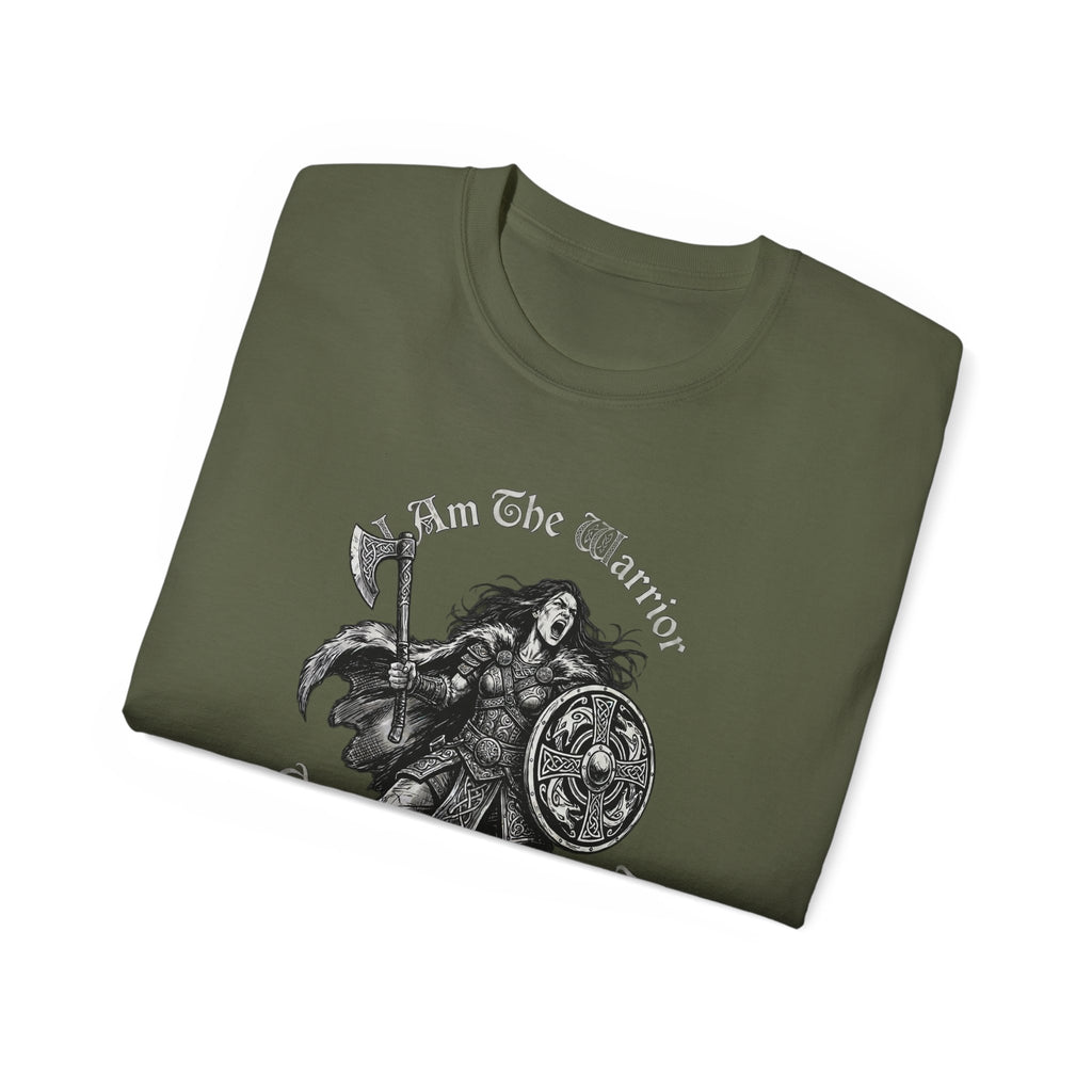 Warrior Shield T-Shirt — "I Am The Warrior, This Battle I Shall Win"