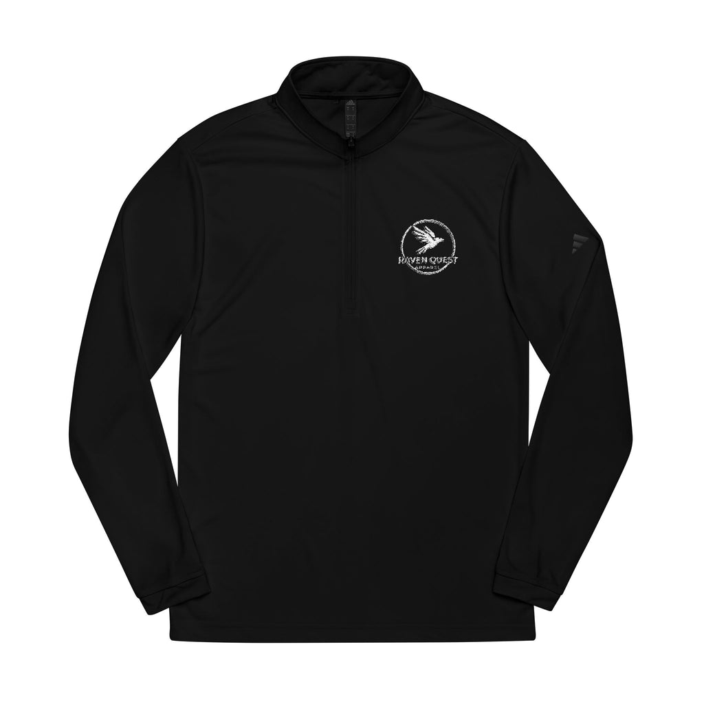 Embroidered Navy Quarter-Zip Pullover – Raven Quest Logo - Raven Quest Apparel