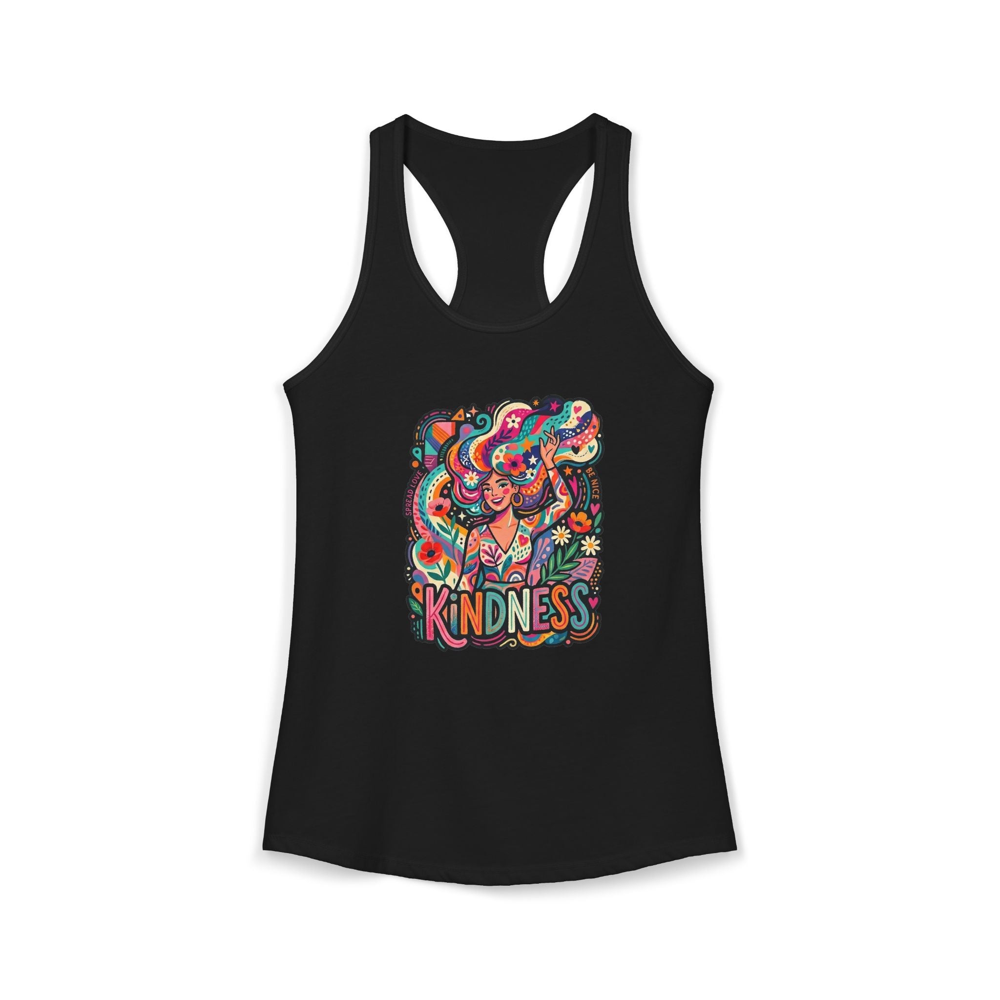 Kindness Women's Ideal Graphic Racerback Tank | Raven Quest - Raven Quest Apparel