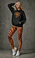 Panthera Tigirs (Tiger Stripe) Luxury Leggings | Raven Quest Apparel - Raven Quest Apparel