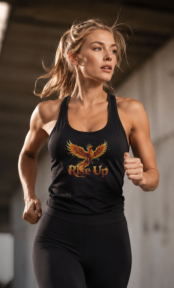 Rise Up Phoenix Tank Top — Women's Flowy Racerback Tank