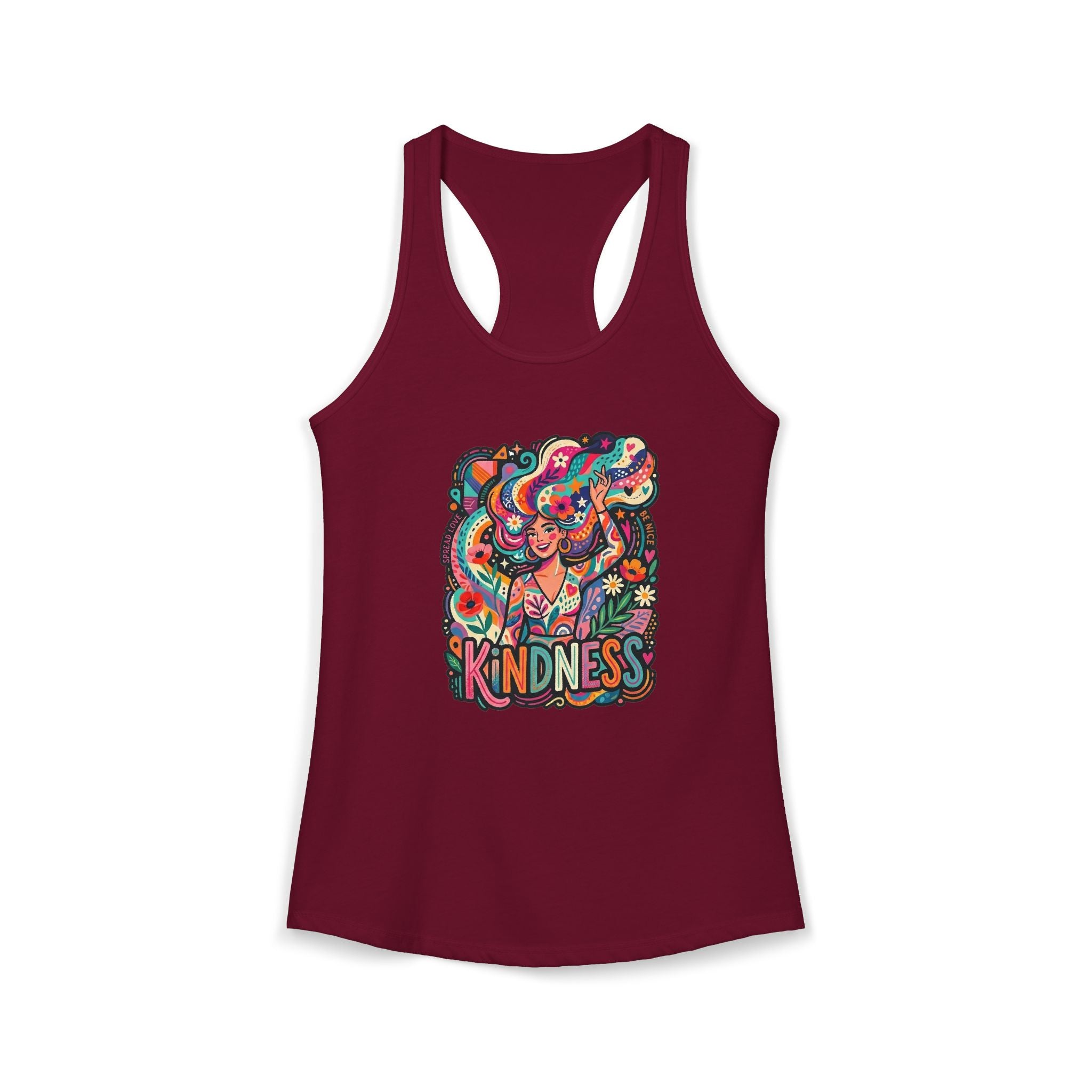 Kindness Women's Ideal Graphic Racerback Tank | Raven Quest - Raven Quest Apparel