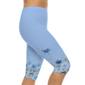 Blue Lotus Capri Leggings — Floral Yoga & Activewear for Women