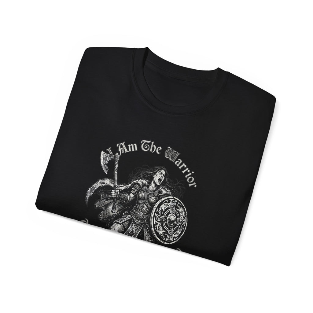 Warrior Shield T-Shirt — "I Am The Warrior, This Battle I Shall Win"