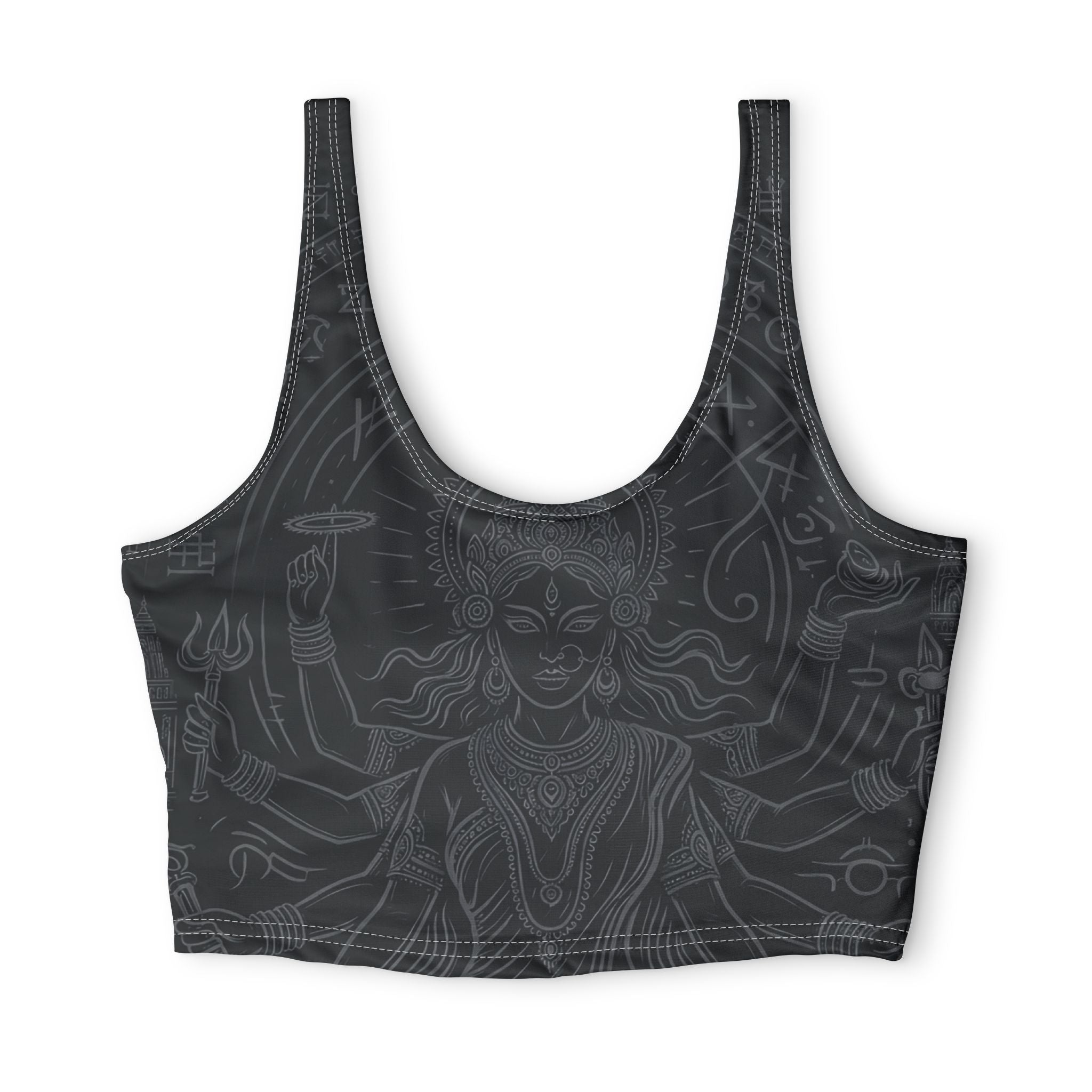 Devine Goddess All-Over Print Sports Bra — Yoga & Activewear Crop Top