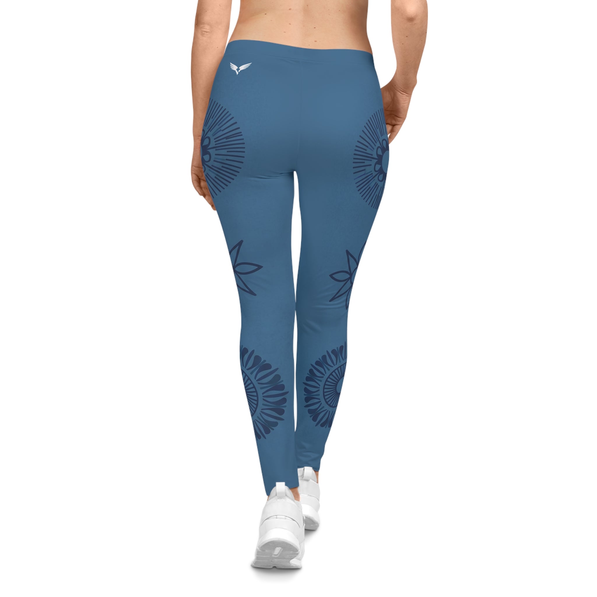 Mediterranean Blue - Women's Athletic Leggings | Raven Quest Apparel