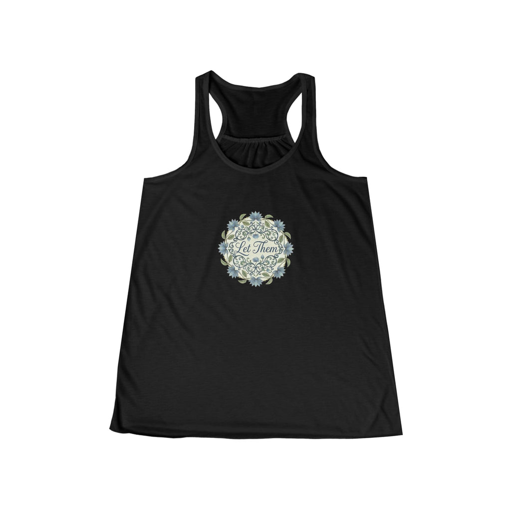 Women's Racerback Tank "Let Them" Floral Wreath Summer Top