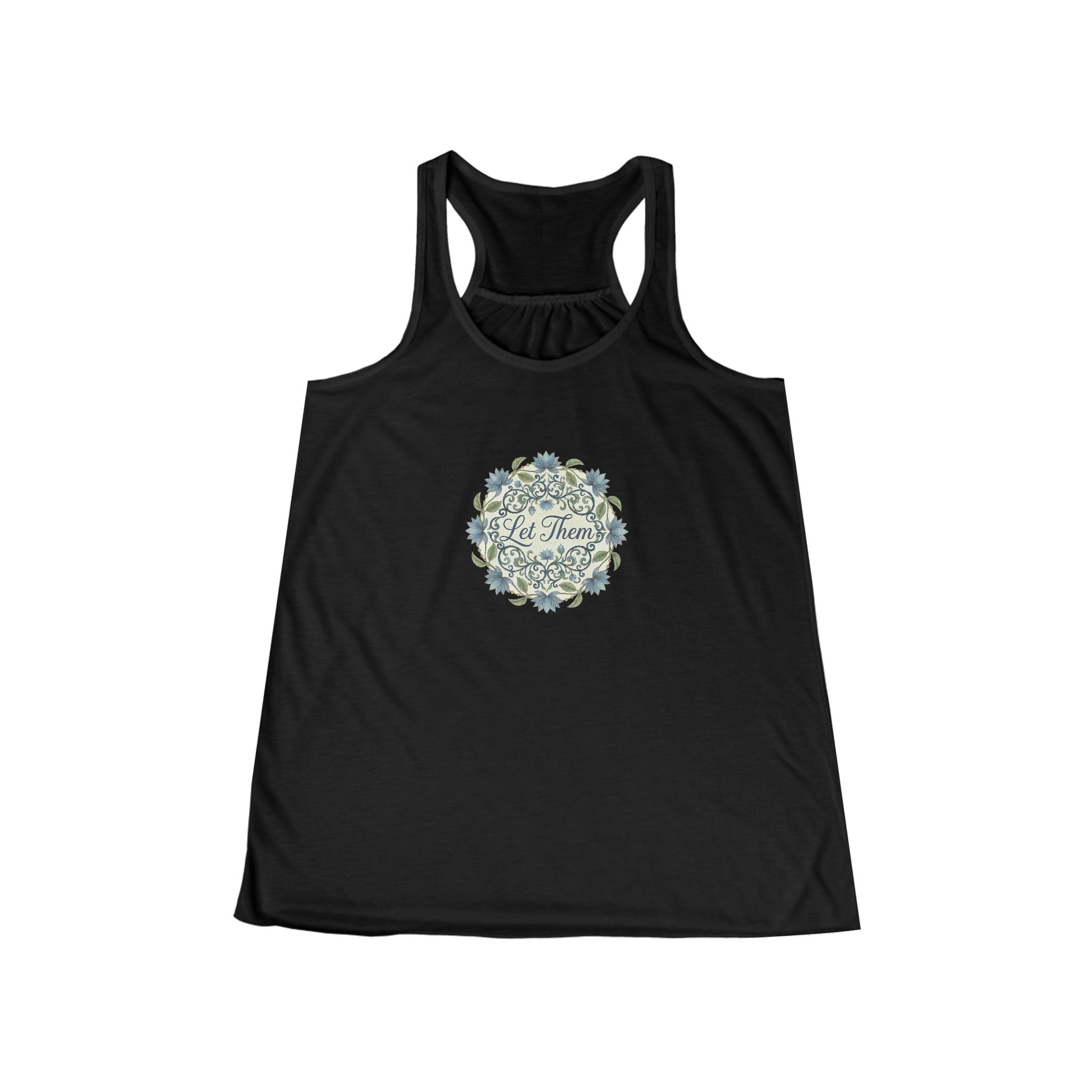 Women's Racerback Tank "Let Them" Floral Wreath Summer Top
