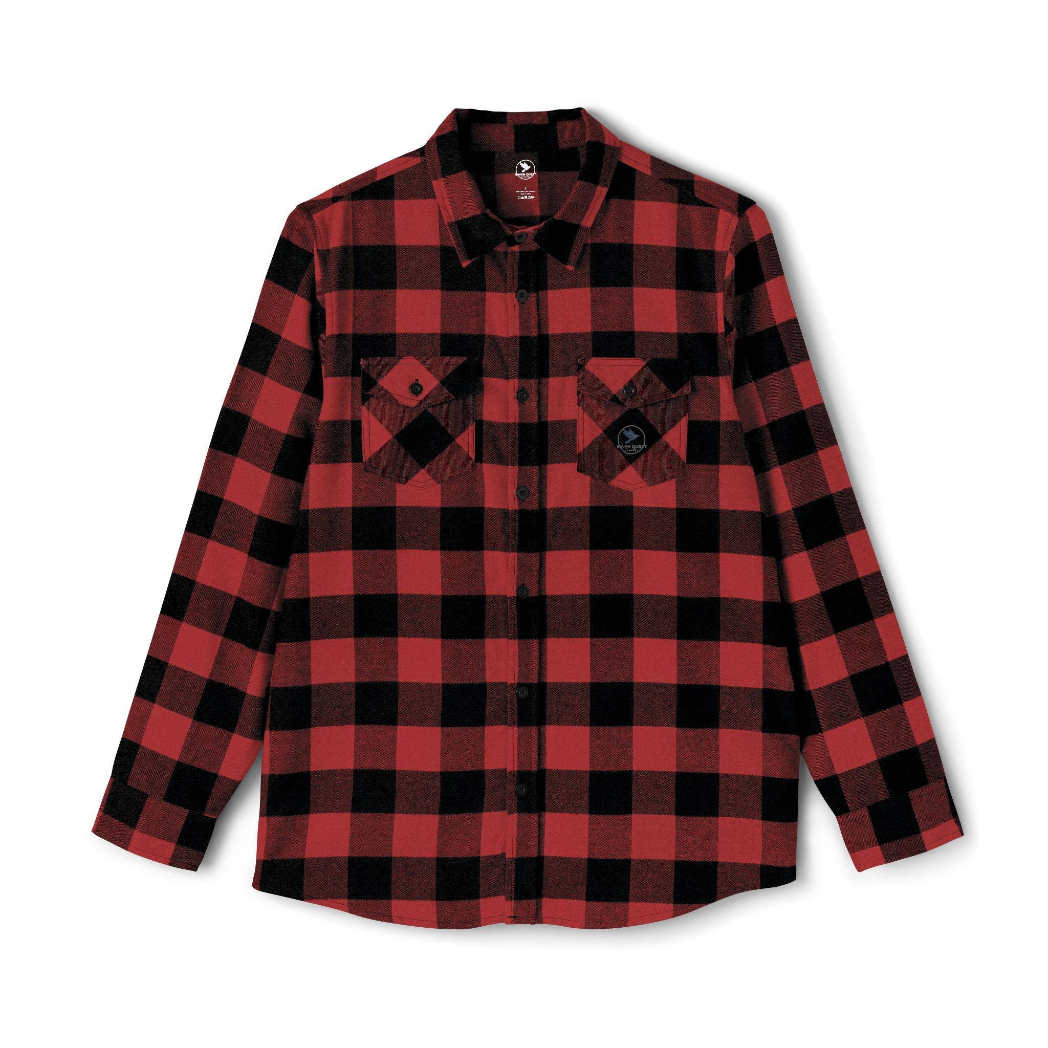 Red and Black Plaid Flannel Shirt | Raven Quest