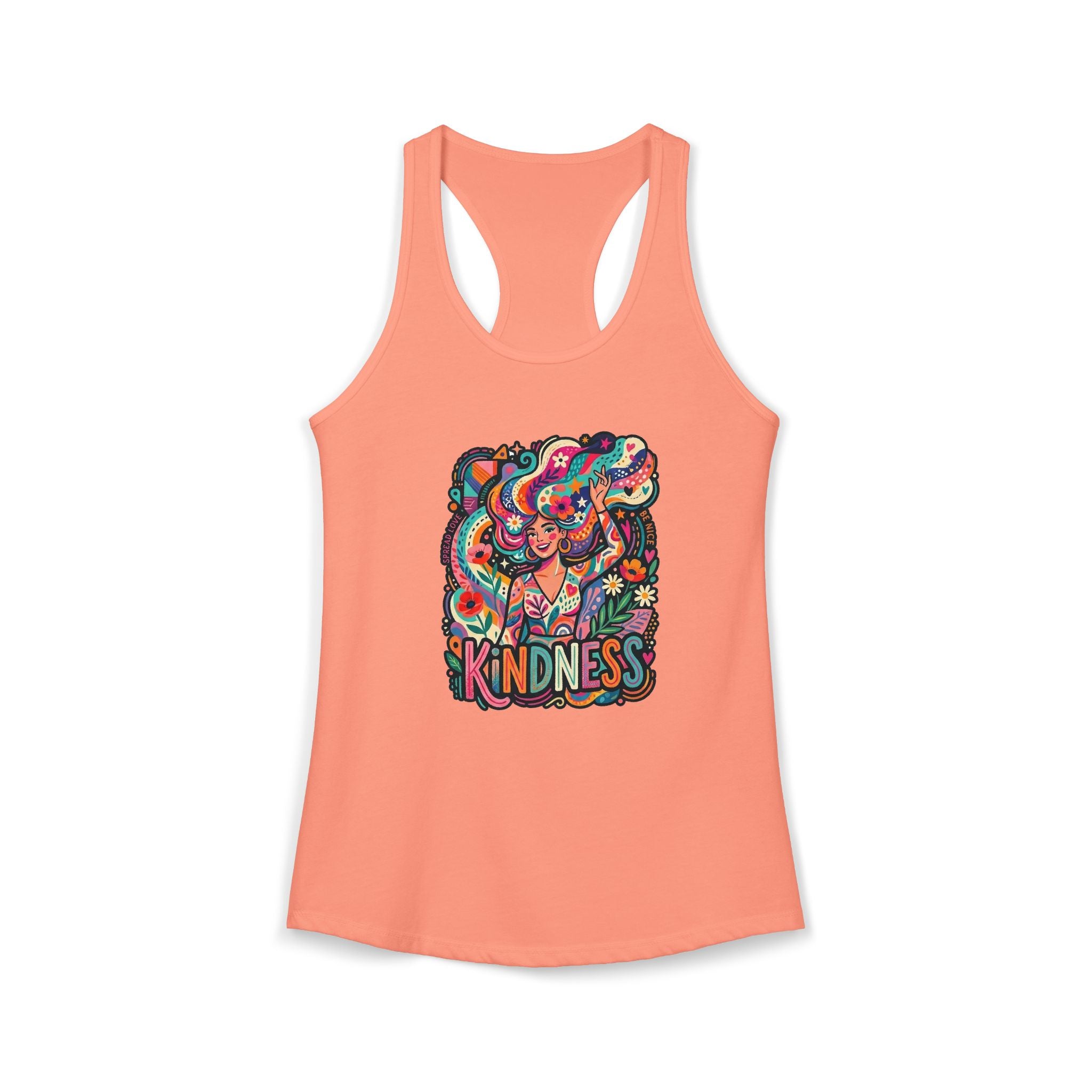 Kindness Women's Ideal Graphic Racerback Tank | Raven Quest - Raven Quest Apparel