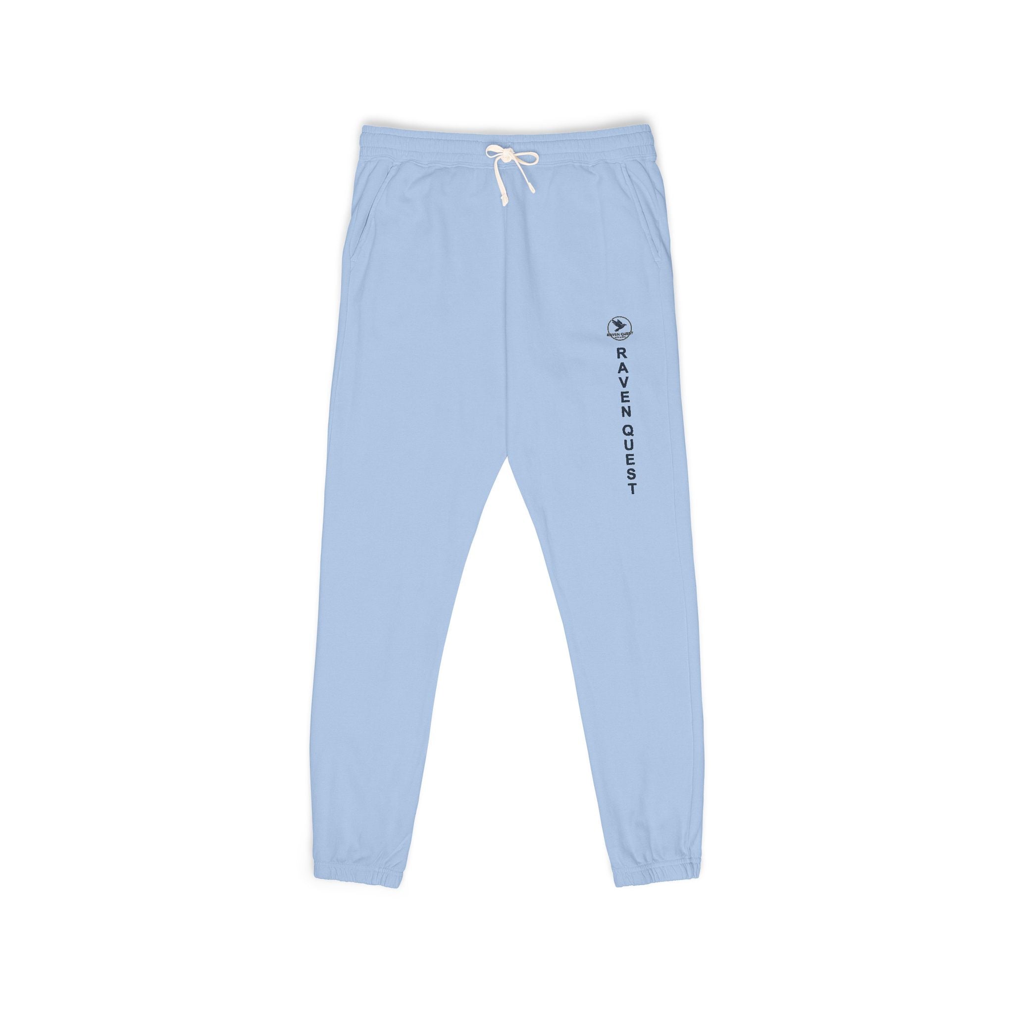 Garment-Dyed Sweatpants — Vertical “Raven ” Side Print