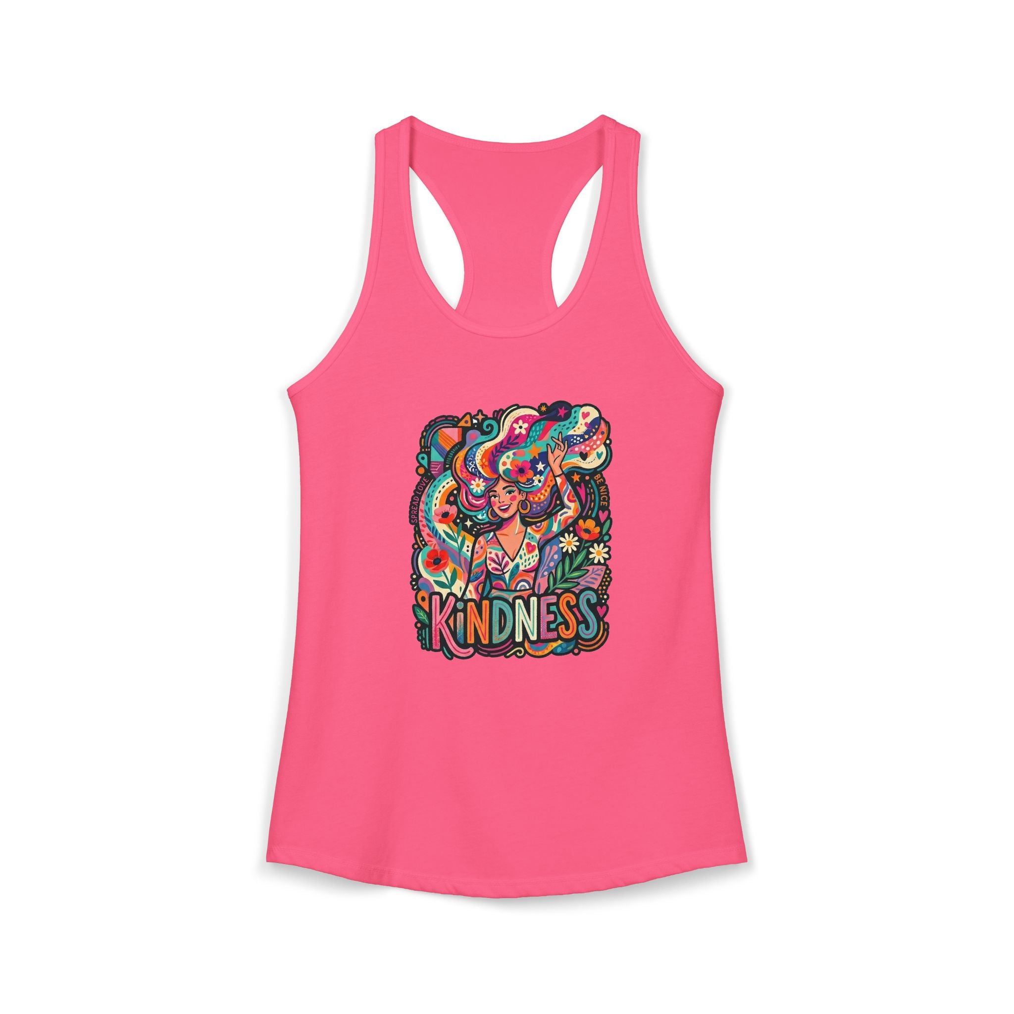 Kindness Women's Ideal Graphic Racerback Tank | Raven Quest - Raven Quest Apparel