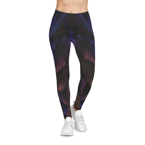 Dark Raven Athletic Leggings — Purple Black | Raven Quest Apparel