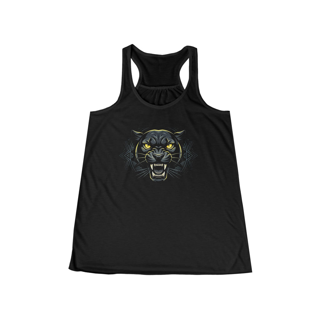 Panther Face Racerback Tank — Women's Graphic Animal Print