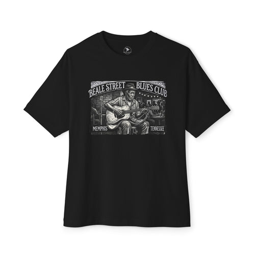 Beale Street Blues Club Guitar Tee — Vintage Memphis Music T-Shirt - Raven Quest Apparel