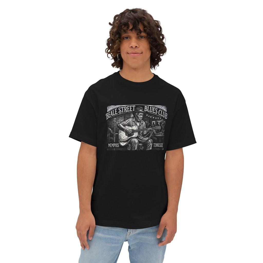 Beale Street Blues Club Guitar Tee — Vintage Memphis Music T-Shirt - Raven Quest Apparel