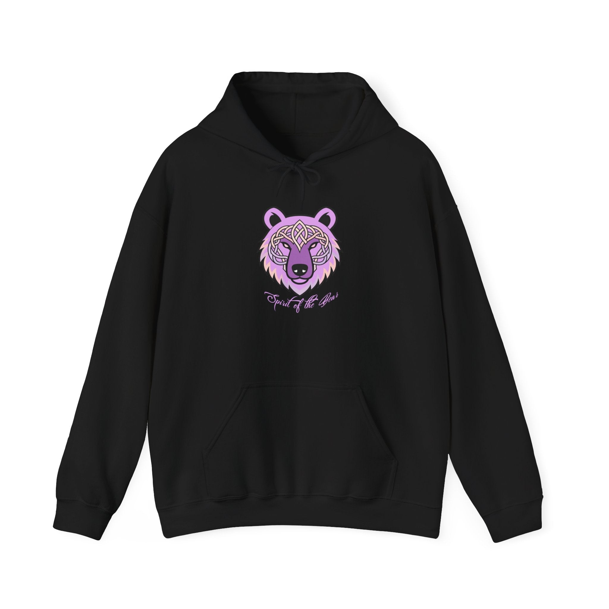 Bear Spirit Hoodie — Tribal Bear Graphic Hooded Sweatshirt - Raven Quest Apparel