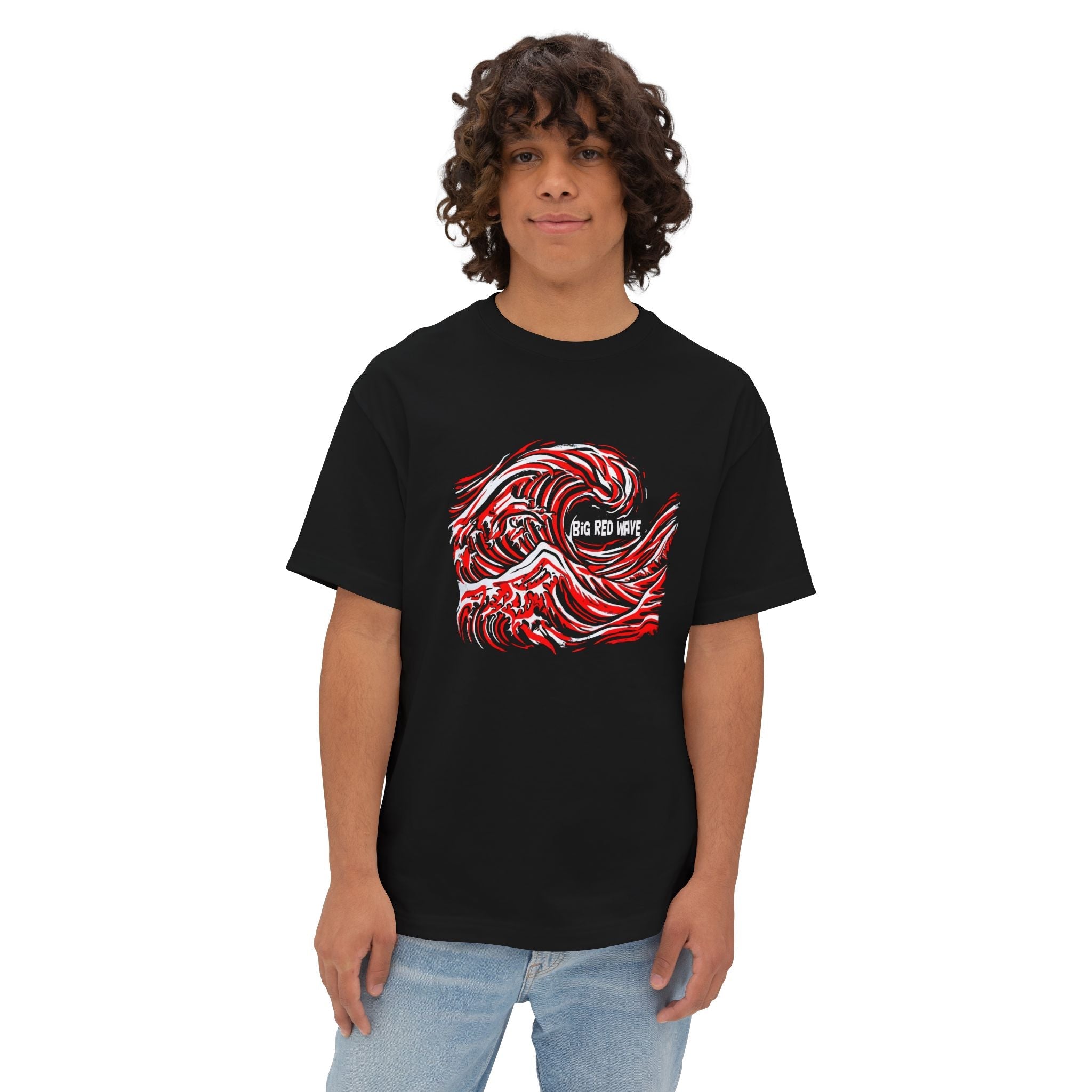 Big Red Wave Graphic Tee | Raven Quest - Raven Quest Apparel