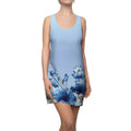 Blue Lotus Racerback Dress — Floral AOP Cut & Sew Sundress - Raven Quest Apparel