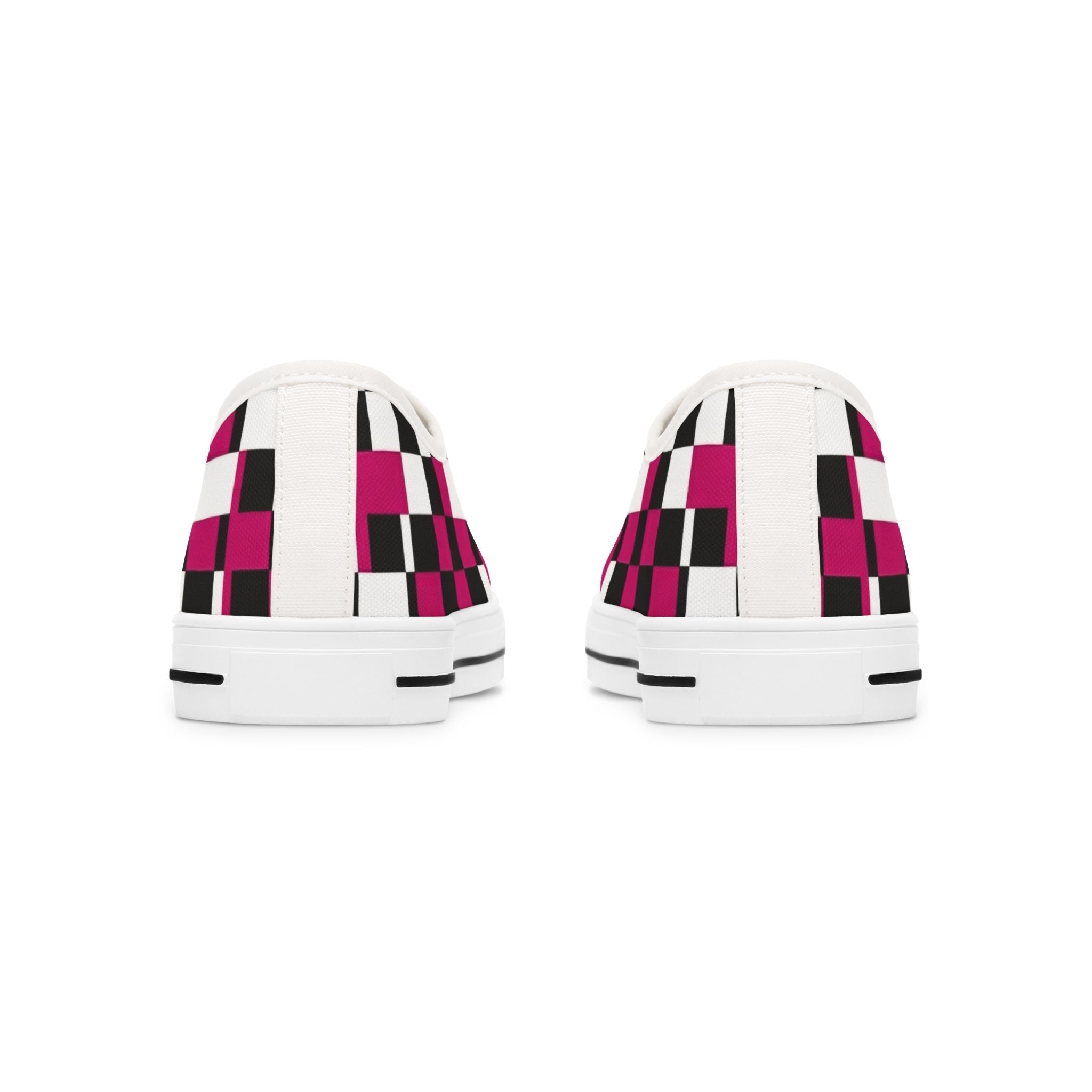 Checked Top Sneakers — Women's Checker Canvas Shoes - Raven Quest Apparel