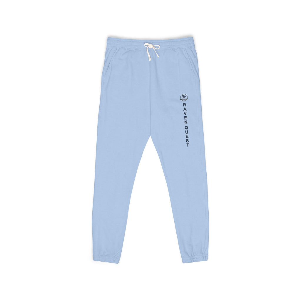 Cream Garment - Dyed Sweatpants — Vertical “Raven ” Side Print - Raven Quest Apparel