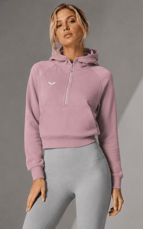 Cropped Half-Zip Hoodie | Raven Quest Apparel - Raven Quest Apparel