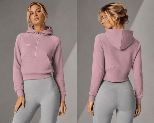 Cropped Half-Zip Hoodie | Raven Quest Apparel - Raven Quest Apparel