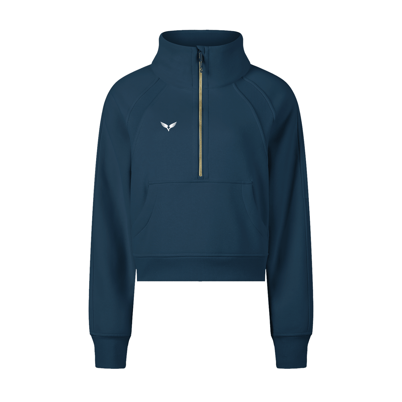 Cropped Half-Zip Sweatshirt | Raven Quest Athletics - Raven Quest Apparel