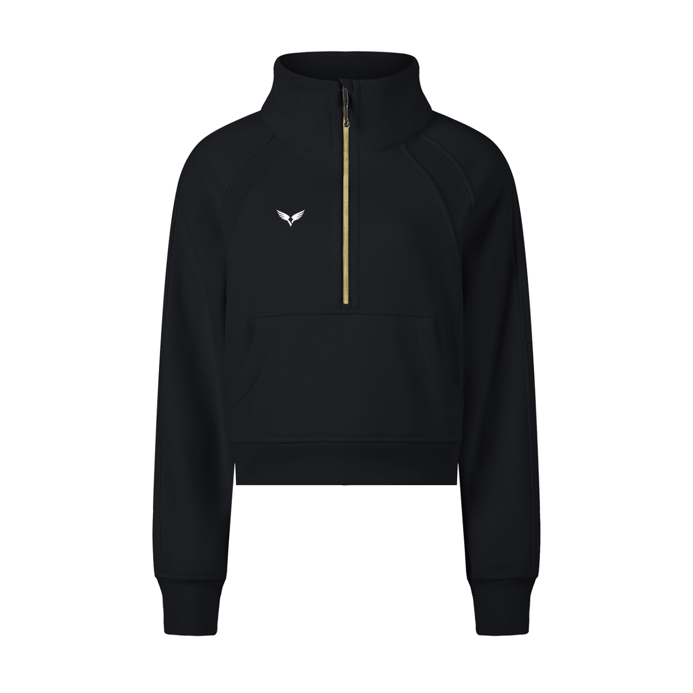 Cropped Half-Zip Sweatshirt | Raven Quest Athletics - Raven Quest Apparel