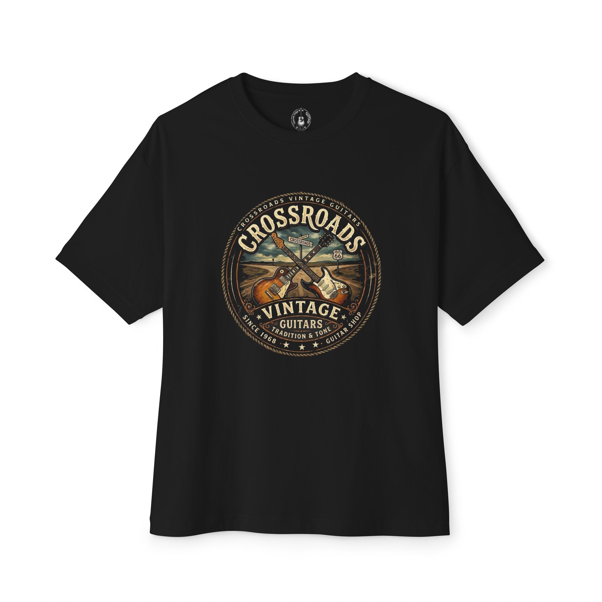 Crossroads Vintage Guitars Tee | Raven Quest - Raven Quest Apparel
